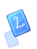 Blue L Card